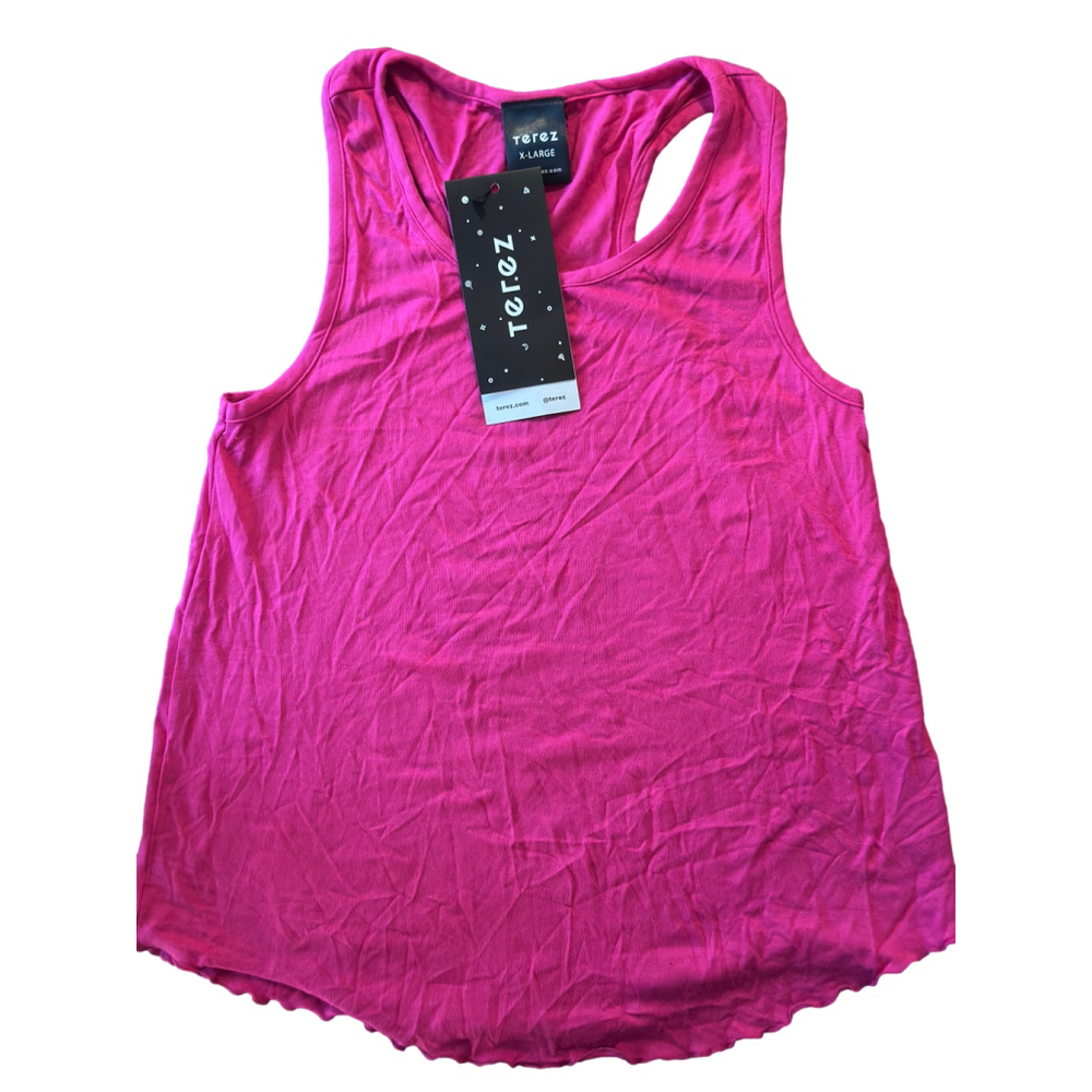Terez Hot Pink Racerback Tank Top - Girls' Size XL, NWT